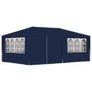 Professional Party Tent with Side Walls 4x6 m Blue 90 g/m²