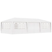 Professional Party Tent with Side Walls 4x9 m White 90 g/m²