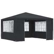 Professional Party Tent with Side Walls 4x4 m Anthracite 90 g/m²