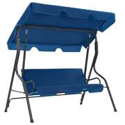 Garden Swing Chair Dark Blue Fabric