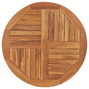 Table Top Solid Teak Wood Round 2.5 cm 80 cm