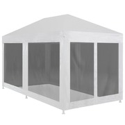 Party Tent with 6 Mesh  Sidewalls 