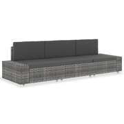 Modern Sectional Sofa 3 Seater Poly Garden Gathering Patio Relax 