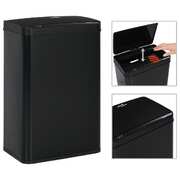 Automatic Sensor Dustbin Black Steel 60 L