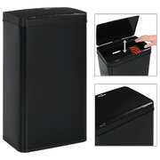 Automatic Sensor Dustbin Black Steel 70 L