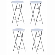 Bar Tables 4 pcs with MDF Tabletop White