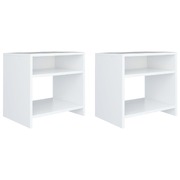 Bedside Cabinets 2 pcs White 40x30x40 cm Chipboard