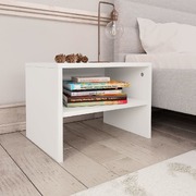 Bedside Cabinet White 40x30x30 cm Chipboard