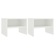 Bedside Cabinets 2 pcs White 40x30x30 cm Chipboard