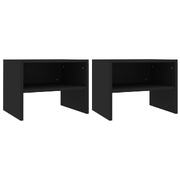 Bedside Cabinets 2 pcs Black 40x30x30 cm Chipboard