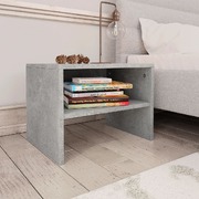 Bedside Cabinet Concrete Grey 40x30x30 cm Chipboard