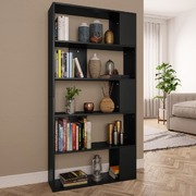 Book Cabinet/Room  Divider Black Chipboard