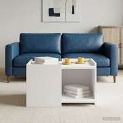 White Coffee Table Engineered Wood 50cm | EXTG