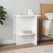 White Coffee Table Engineered Wood 2 Shelves | EXTG