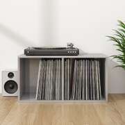 Vinyl Storage Box High Gloss Grey Chipboard