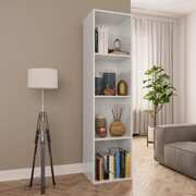 Book Cabinet/TV Cabinet High Gloss White 36x30x143 cm Chipboard