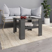 Coffee Table  High Gloss Grey Chipboard