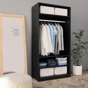 Wardrobe Black 100x50x200 cm Chipboard