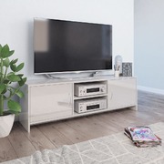 TV Cabinet High Gloss White - Chipboard