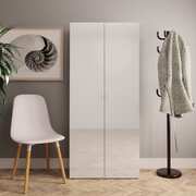 Shoe Cabinet High Gloss White Chipboard