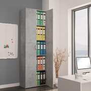 Office Cabinet Concrete Grey 60x32x190 cm Chipboard