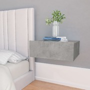Floating Nightstands 2 pcs Concrete Grey 40x30x15 cm Chipboard