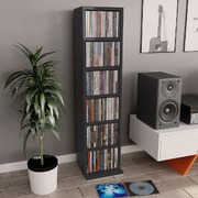 CD Cabinet High Gloss Black Chipboard
