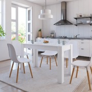 Dining Table High Gloss White - Chipboard
