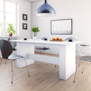 Dining Table White 180x90x76 cm Chipboard