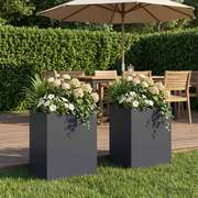 Garden Planter Anthracite Steel 40x30x40cm