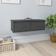 Wall-mounted Drawer Shelf Grey  Chipboard