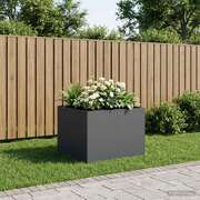 Garden Planter Anthracite Steel 80x80x60cm