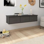 Wall-mounted Drawer Shelf Grey Chipboard