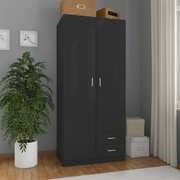 Wardrobe High Gloss Black /Chipboard