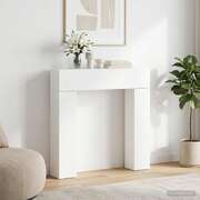 Fireplace Surround White Engineered Wood 102x18x100.5cm