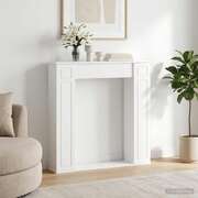 Fireplace Surround White Engineered 100x20x100cm