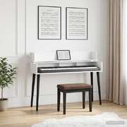 Studio Desk White Engineered Wood 152x40x19.5cm