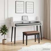 Studio Desk White Engineered Wood 130x40x19.5cm