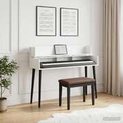Studio Desk White Engineered Wood 110x40x19.5cm