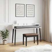 Studio Desk White Engineered Wood 152x36x19.5cm