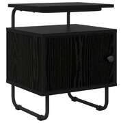 Black Oak Bedside Cabinet Engineered Wood | EXTG