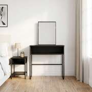 Black Oak Dressing Table Mirror Shelf 81cm | EXTG