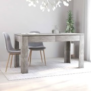 Dining Table Concrete Grey 140x70x76 cm Chipboard