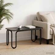 Black Coffee Table Engineered Wood 100x50x45cm