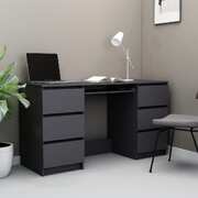Writing Desk Grey 140x50x77 cm Chipboard