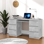 Writing Desk Concrete Grey 140x50x77 cm Chipboard