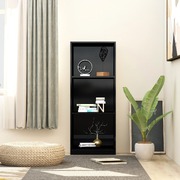 3-Tier Book Cabinet High Gloss Black  Chipboard