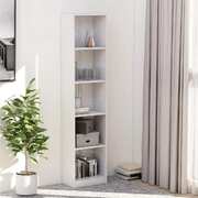 5-Tier Book Cabinet High Gloss White