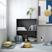 Bookshelf High Gloss Grey Chipboard