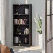 4-Tier Book Cabinet Grey 60x24x142 cm Chipboard